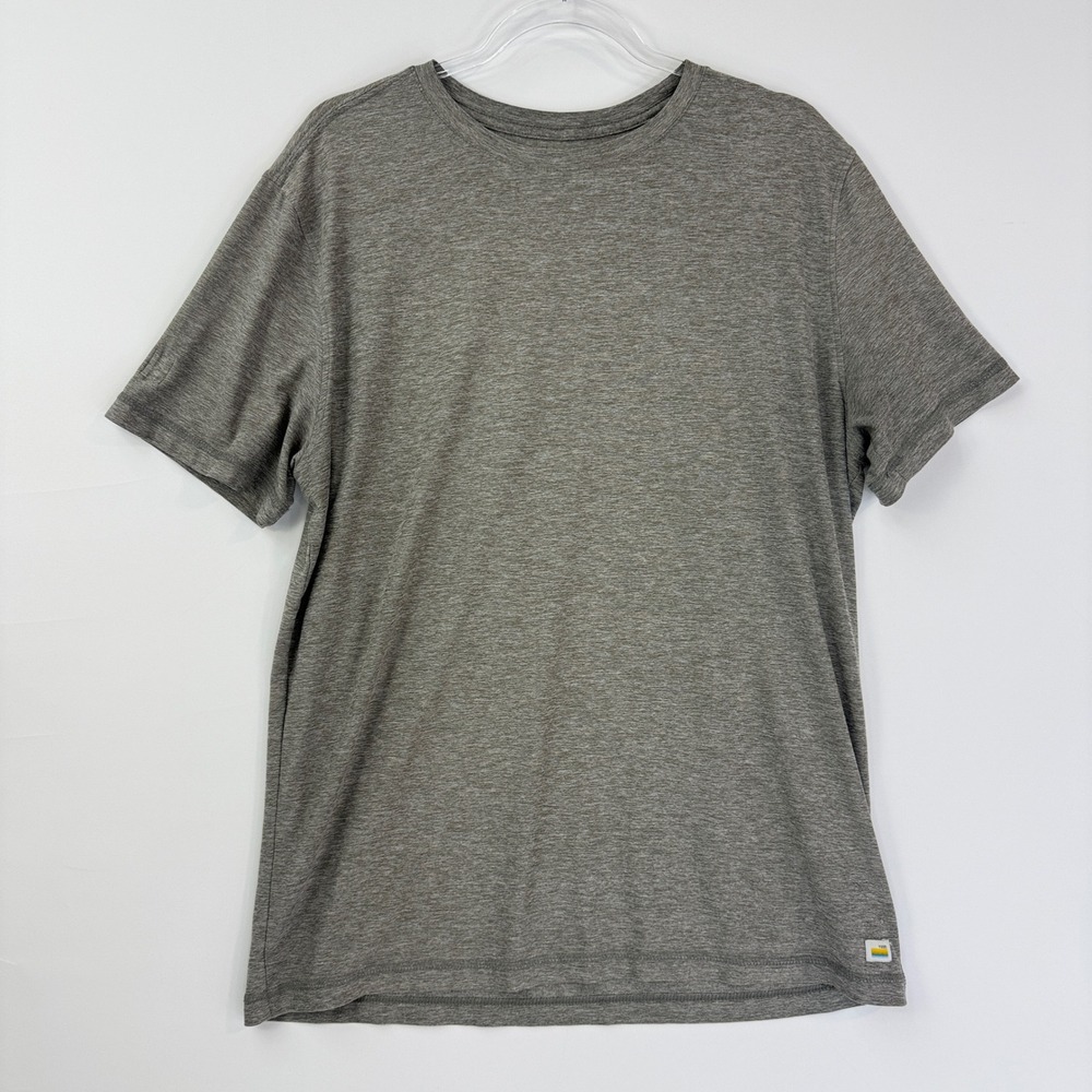 Vuori Strato Tech Tee Men Large Heather Grey V126 Short Sleeve Moisture Wicking